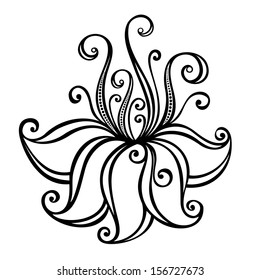 Beautiful Decorative Flower (Vector), Patterned design