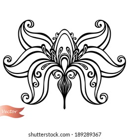 Beautiful Decorative Flower (Vector), Patterned design