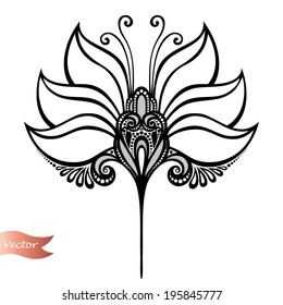 Beautiful Decorative Flower (Vector), Patterned design