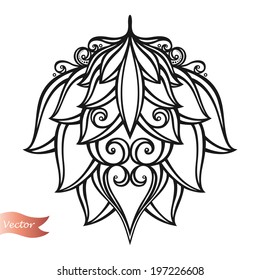 Beautiful Decorative Flower (Vector), Patterned design