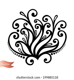 Beautiful Decorative Flower (Vector), Patterned design
