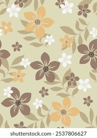 beautiful decorative flowers pattern suitable for textile design or wall decoration