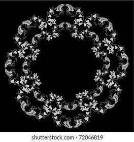 Beautiful decorative framework with flowers.