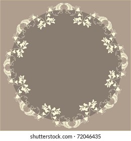 Beautiful decorative framework with flowers. Greeting card with fragrant pea.