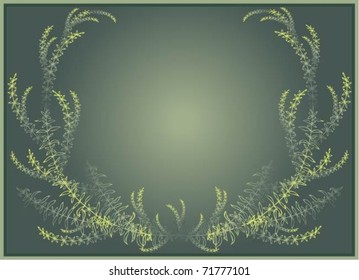 Beautiful decorative framework with  grass stalks.