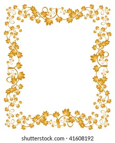 Beautiful decorative framework from leaves for design