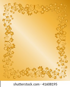 Beautiful decorative framework from leaves for design