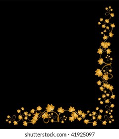 Beautiful decorative framework from leaves for design