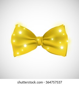 Beautiful decorative gold bow vector