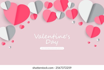 Beautiful decorative heart with greeting card design. vector illustration
