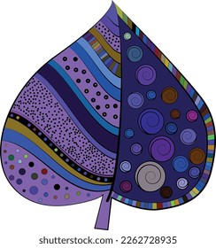 Beautiful decorative leaf. Vector file for designs.