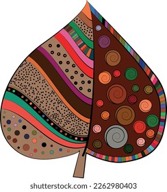 Beautiful decorative leaf. Vector file for designs.