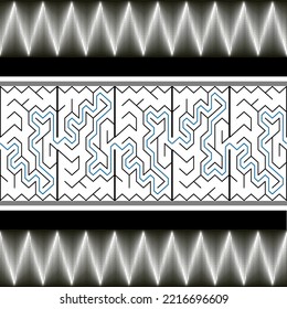beautiful decorative maze pattern design wallpaper 