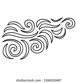 Beautiful decorative nature pattern. Black and white. Vector illustration