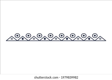 Beautiful decorative ornament in boho style isolated on white background. Native American Indian symbols. Vector illustration