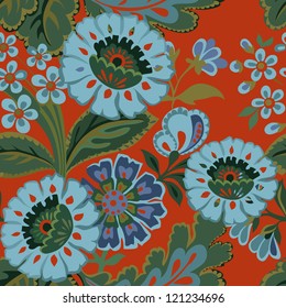 beautiful decorative seamless floral pattern