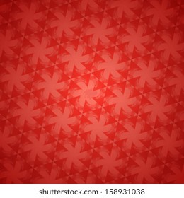 Beautiful decorative seamless pattern. Kaleidoscope geometric seamless pattern. Abstract vector background. Christmas snowflakes pattern. Seamless crackle red pattern. Vector illustration. Eps 10.