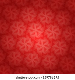 Beautiful decorative seamless pattern. Kaleidoscope geometric seamless pattern. Abstract vector background. Christmas snowflakes pattern. Seamless crackle red pattern. Vector illustration. Eps 10.