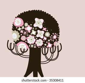 beautiful decorative tree design