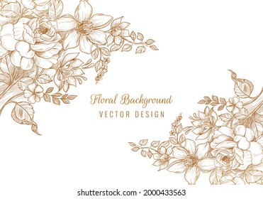 Beautiful decorative wedding floral background