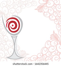 Beautiful decorative wine. Vector illustration