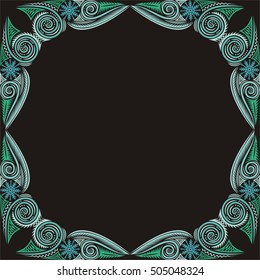 Beautiful decorative winter background. For happy new year and merry Christmas card. Vector illustration.