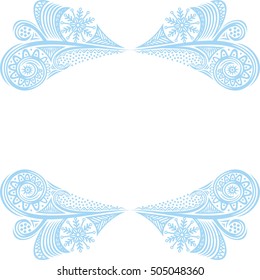 Beautiful decorative winter background. For happy new year and merry Christmas card. Vector illustration.