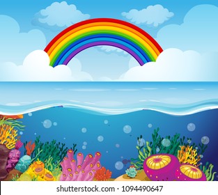 A Beautiful Deep Underwater Scene illustration