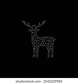 A beautiful deer design with some snow