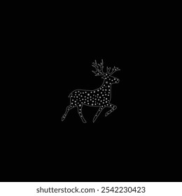 A beautiful deer design with some snow