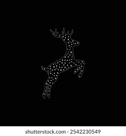 Un hermoso diseño de ciervos con algo de nieve