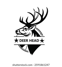 Beautiful deer head logo vector