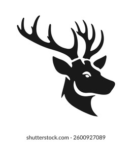  a beautiful deer head silhouette