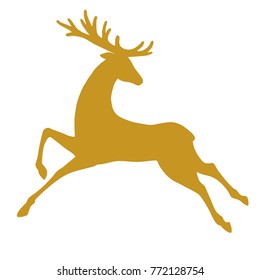 Beautiful deer silhouette