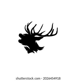 Beautiful deer silhouette design logo