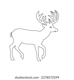Un hermoso contorno de arte vectorial de ciervos