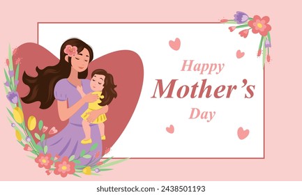 Beautiful delicate banner with flowers for spring holidays 