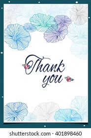 beautiful delicate floral pattern and lettering on white background,greeting vector background