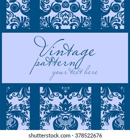Beautiful delicate frame on a seamless background from vegetable ornaments