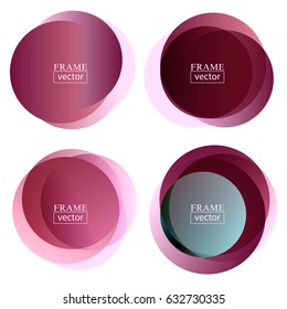 Beautiful delicate frame templates for your corporate style. Direction cosmetics, flowers, action, love, gifts, perfume, clothes, your business. Vector illustration EPS10.
