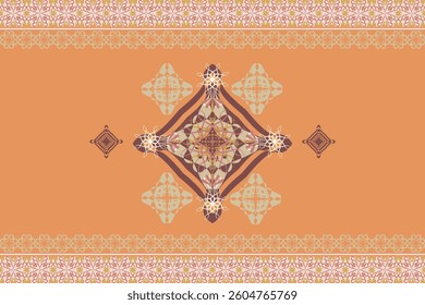 Beautiful delicate geometric ethnic oriental seamless pattern traditional design for clothing, carpet, background, wallpaper, wrapping, fabrics, vector illustration. Embroidery style sadu, sadou.