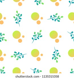 Beautiful delicate leaves. Vector seamless pattern