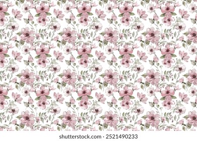 Beautiful, delicate, and modern bouquet pattern. Millefleurs. Liberty fashion. seamless floral background for scrapbooking, cotton fabric, textiles, covers, printing, wallpaper, and gift wrapping.