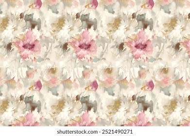 Beautiful, delicate, and modern bouquet pattern. Millefleurs. Liberty fashion. seamless floral background for scrapbooking, cotton fabric, textiles, covers, printing, wallpaper, and gift wrapping.