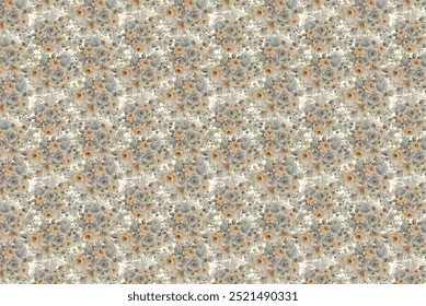 Patrón de ramo hermoso, delicado y moderno. Millefleurs. Fondo floral sin fisuras para scrapbooking, tela de algodón, textiles, cubiertas, impresión, Fondo de pantalla y envoltura de regalos.