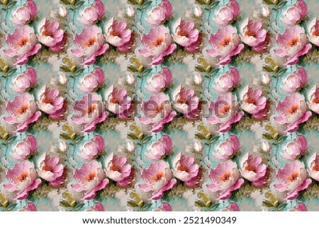 Beautiful, delicate, and modern bouquet pattern. Millefleurs. Liberty fashion. seamless floral background for scrapbooking, cotton fabric, textiles, covers, printing, wallpaper, and gift wrapping.