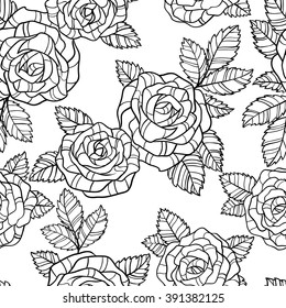 Beautiful delicate seamless background with roses