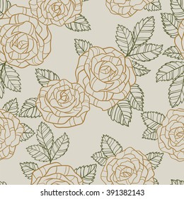 Beautiful delicate seamless background with roses