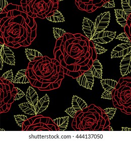 Beautiful delicate seamless background with roses