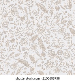 Beautiful delicate wedding seamless pattern